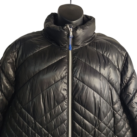 Tek Gear Jacket Women's Black Puffer Quilted Zip Up Light Weight Size XL - Picture 3 of 9